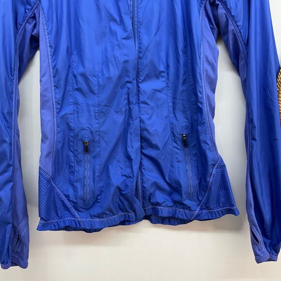 Lululemon Blue Lightweight Full Zip Up Jacket 2 Activewear Running Workout - Picture 4 of 9
